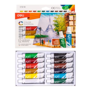 Deli Acrylic Colour 12ml Tube – EC12-12
