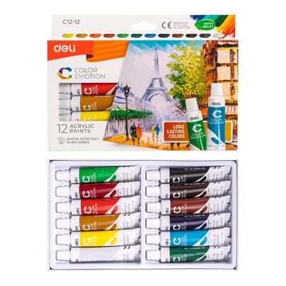 Deli Acrylic Colour 12ml Tube – EC12-12