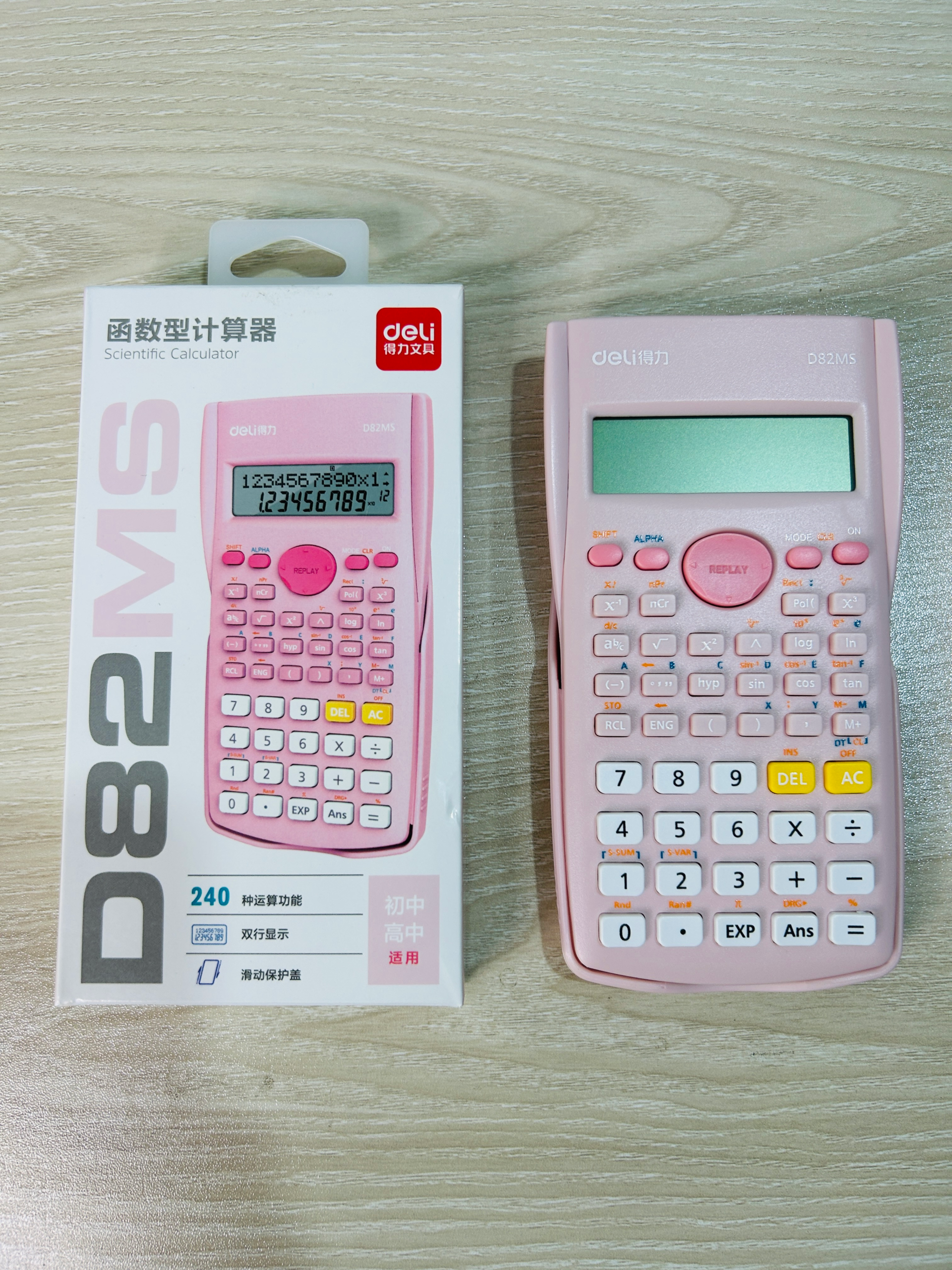 Deli Calculator D82MS Pink