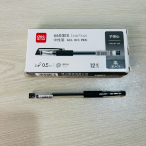 Deli Gel Ink Pen Black 6600ES