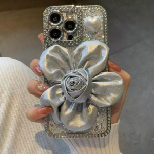 iPhone Mobile Case (Silver Flower)